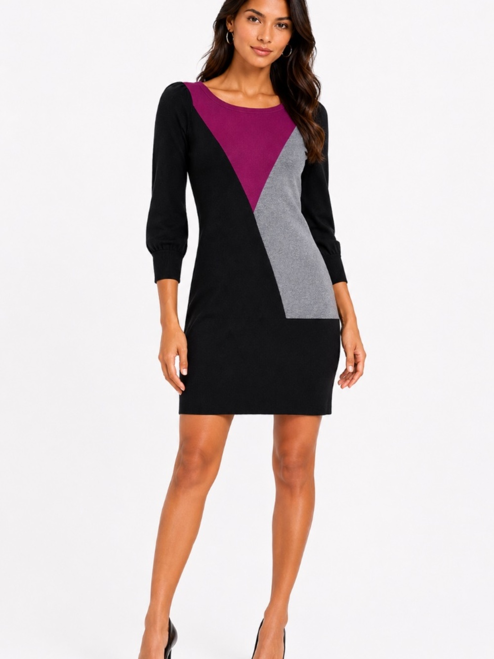 WHBM sweater color block dress